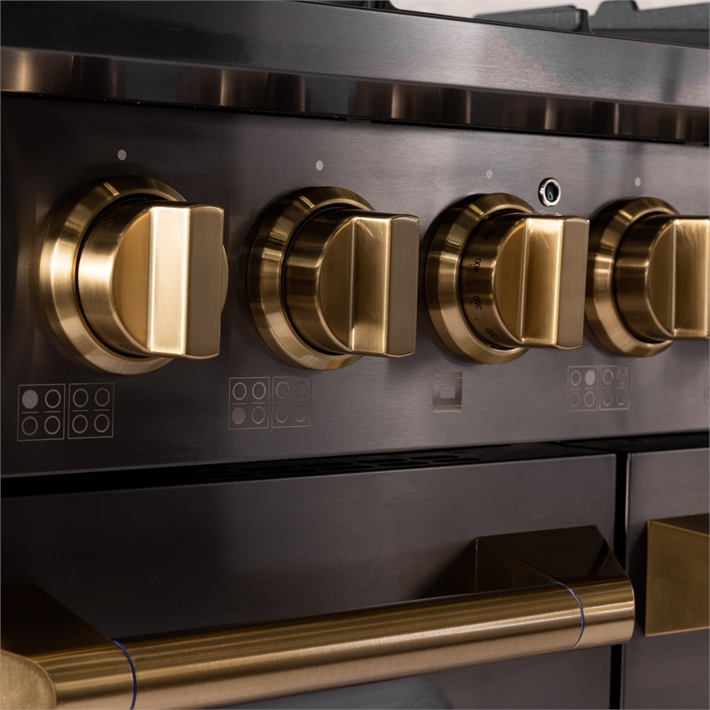 48 in. 6.7 cu. ft. Dual Fuel Range for Propane Gas in Titanium Stainless Steel