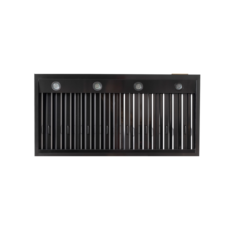 48 in. 900 CFM Wall Mounted Range Hood in Titanium Stainless Steel