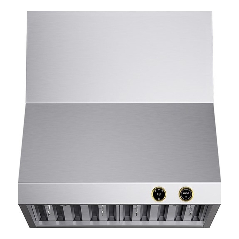 30 in. 900 CFM Ducted Wall Mount Range Hood in Stainless Steel with Gold