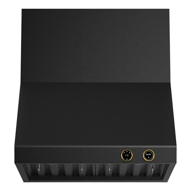 30 in. 900 CFM Wall Mount Range Hood in Titanium Stainless Steel with Gold