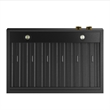 36 in. 900 CFM Wall Mount Range Hood in Titanium Stainless Steel with Gold