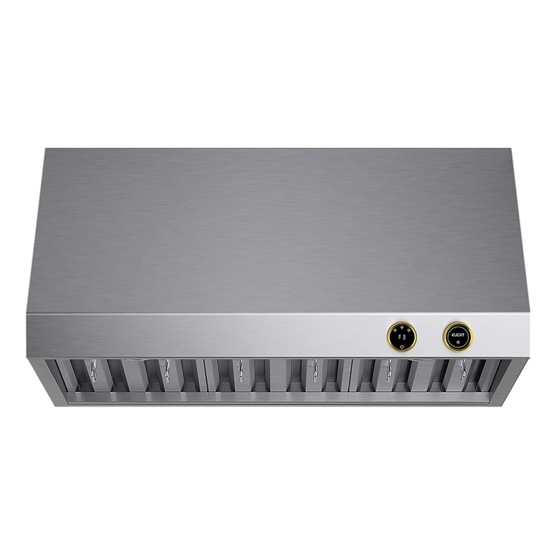 36 in. 900 CFM Under Cabinet Range Hood in Stainless Steel with Gold
