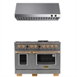 48 in. 900 CFM Under Cabinet Range Hood in Stainless Steel with Gold