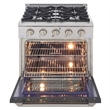 30 in. 4.2 cu. ft. Propane Gas Range with Convection Oven in Cement Gray