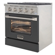 30 in. 4.2 cu. ft. Propane Gas Range with Convection Oven in Cement Gray
