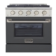 30 in. 4.2 cu. ft. Propane Gas Range with Convection Oven in Cement Gray