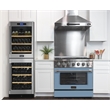 36 in. 5.2 cu. ft. Natural Gas Range with Convection Oven in Light Blue