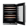 24 in. Dual Zone 52-Wine Bottles Wine Cooler in Stainless Steel