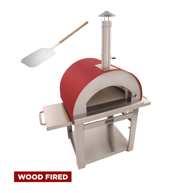 VENICE Outdoor Wood Fired Pizza Oven in Red
