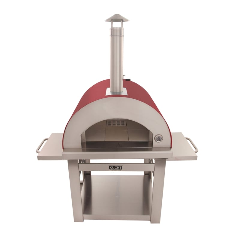 VENICE Outdoor Wood Fired Pizza Oven in Red
