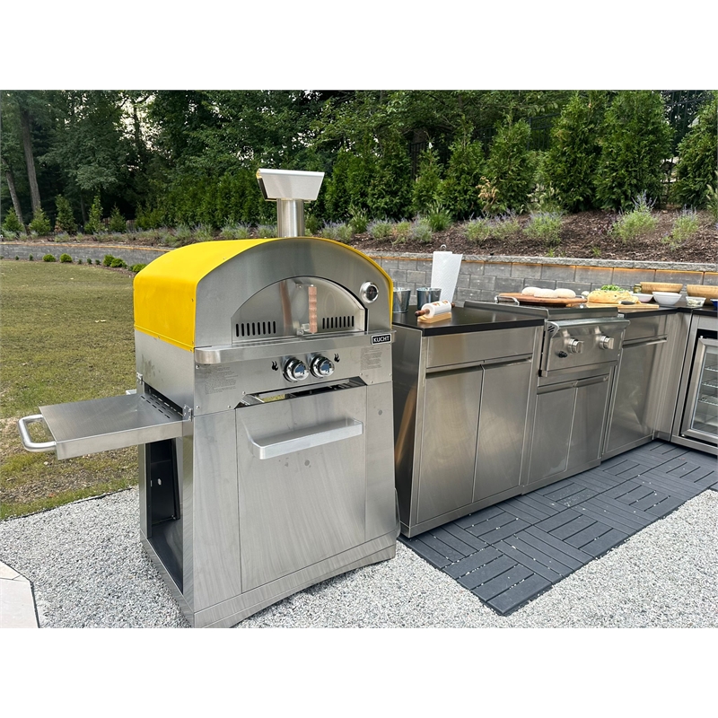 VENICE Outdoor Wood Fired Pizza Oven in Yellow