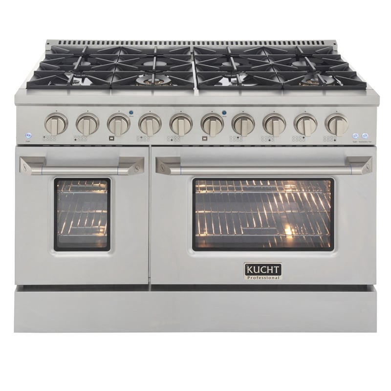 48 in. 6.7 cu. ft. Dual Fuel Range for Propane Gas in Stainless Steel