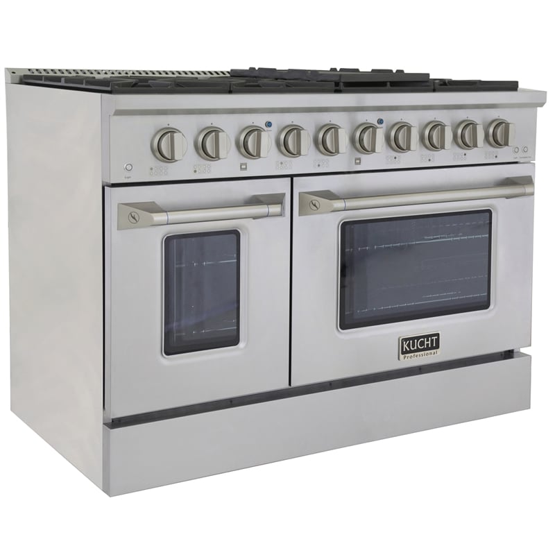 48 in. 6.7 cu. ft. Dual Fuel Range for Propane Gas in Stainless Steel