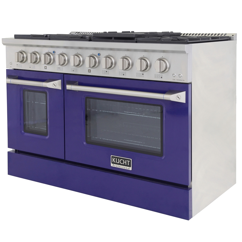 48 in. 6.7 cu. ft. Dual Fuel Range for Natural Gas in Blue