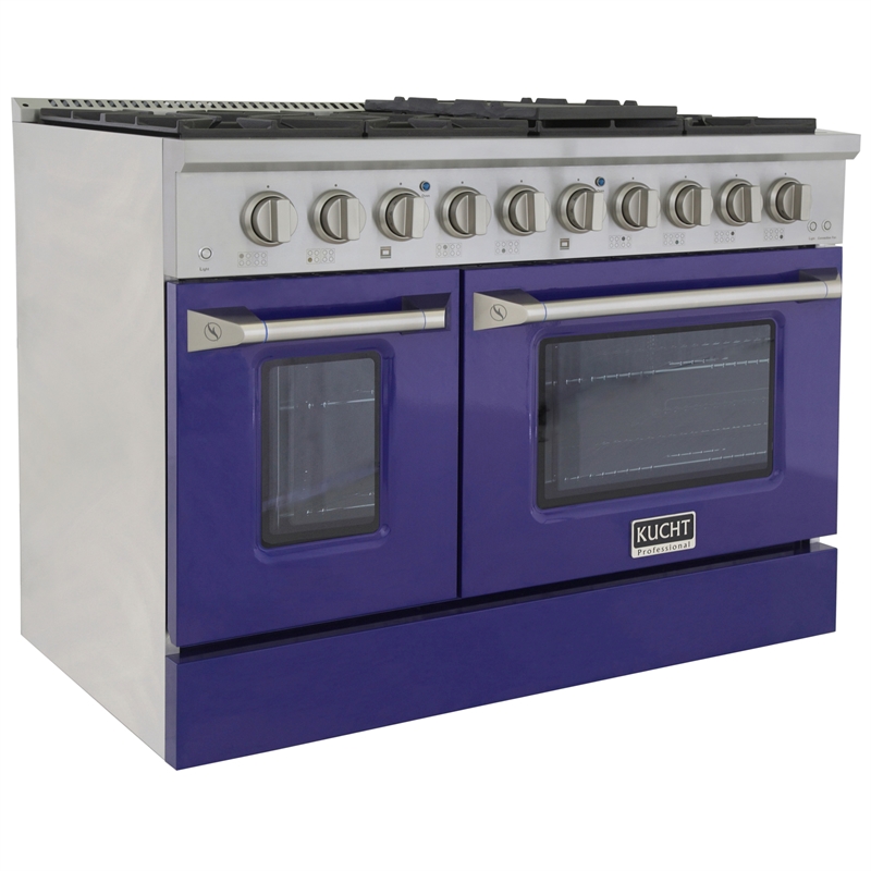 48 in. 6.7 cu. ft. Dual Fuel Range for Natural Gas in Blue