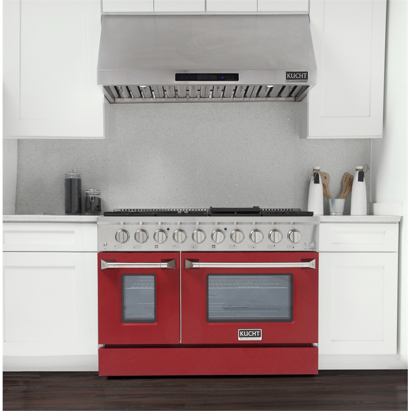48 in. 6.7 cu. ft. Dual Fuel Range for Natural Gas in Red