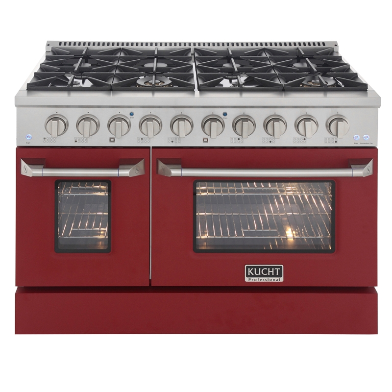 48 in. 6.7 cu. ft. Dual Fuel Range for Natural Gas in Red