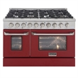 48 in. 6.7 cu. ft. Dual Fuel Range for Natural Gas in Red