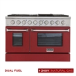 48 in. 6.7 cu. ft. Dual Fuel Range for Natural Gas in Red