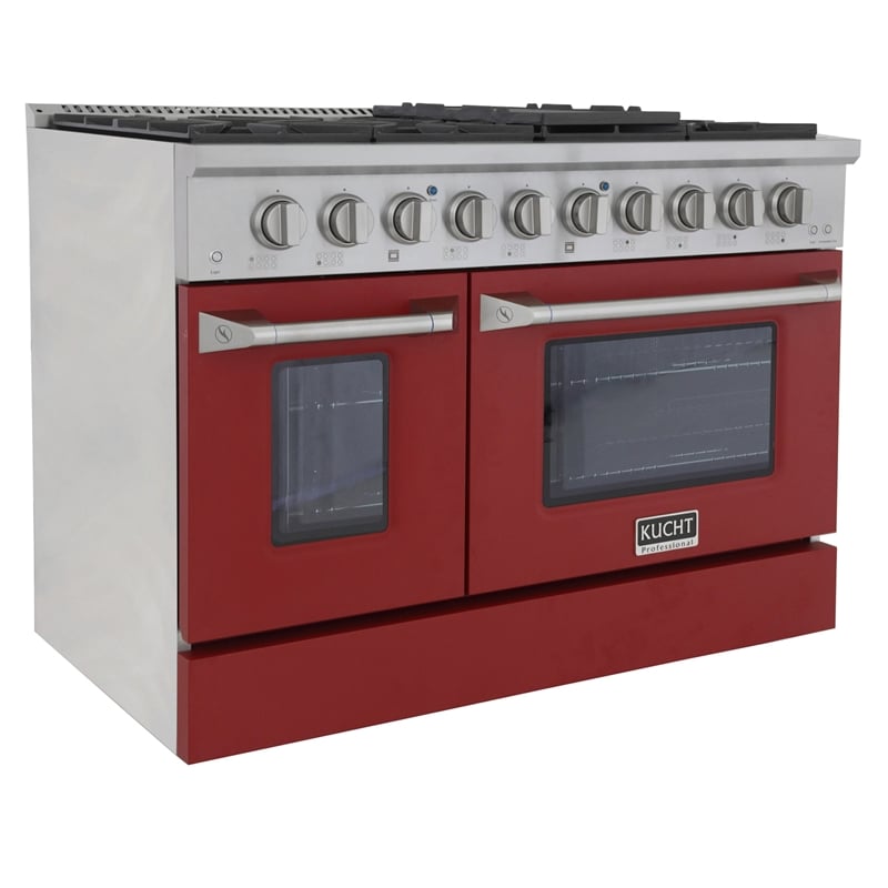 48 in. 6.7 cu. ft. Dual Fuel Range for Natural Gas in Red
