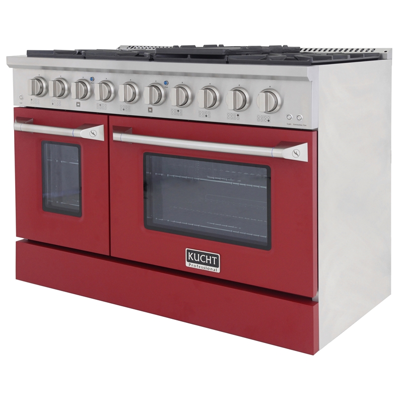 48 in. 6.7 cu. ft. Dual Fuel Range for Natural Gas in Red