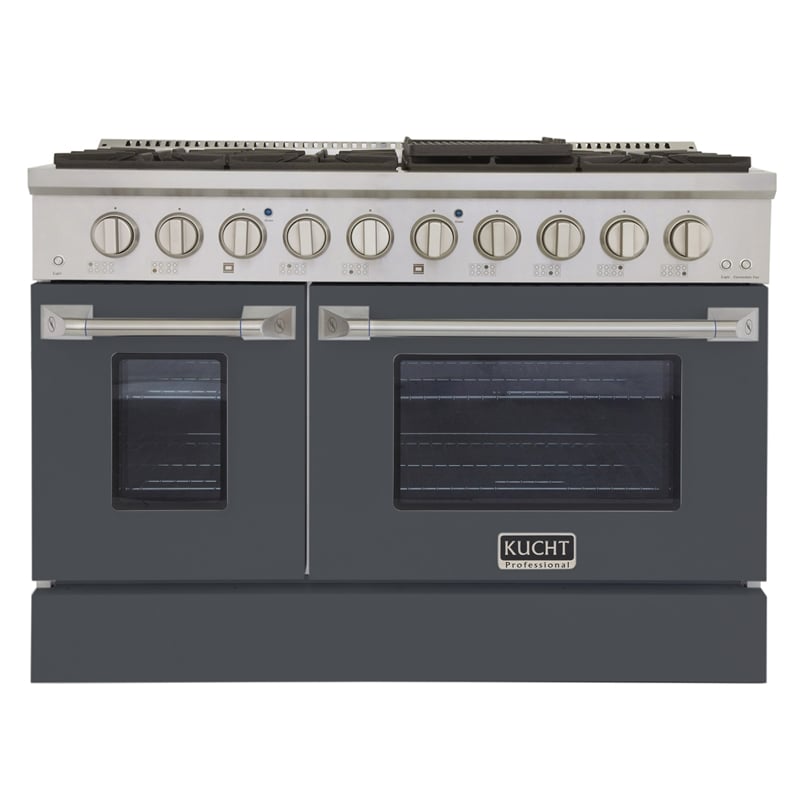 48 in. 6.7 cu. ft. Dual Fuel Range for Natural Gas in Gray