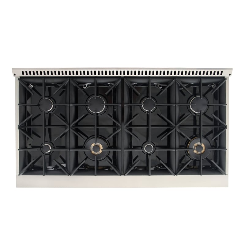 48 in. 6.7 cu. ft. Dual Fuel Range for Propane Gas in Blue