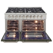 48 in. 6.7 cu. ft. Dual Fuel Range for Propane Gas in Olive Green