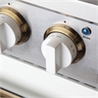 48 in. 6.7 cu. ft. Dual Fuel Range for Propane Gas in White and Gold