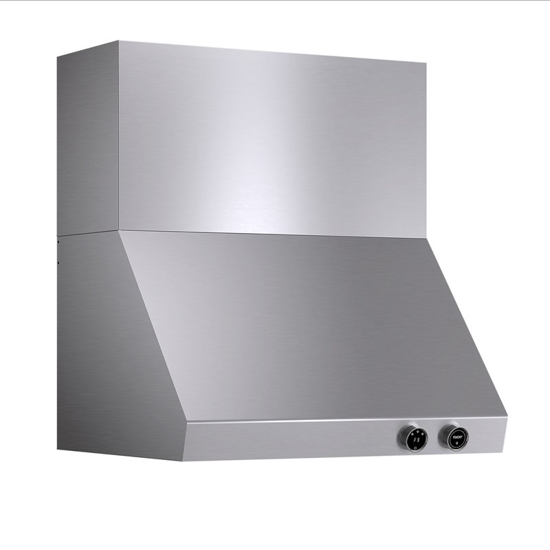 30 in. 4.2 cu. ft. 4 Burners Dual Fuel Range + Wall Mount Range Hood