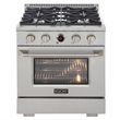 30 in. 4.2 cu. ft. Dual Fuel Range for Propane Gas  + Wall Mount Range Hood