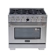 36 in. 5.2 cu. ft.  Dual Fuel Range for Propane Gas + Wall Mount Range Hood