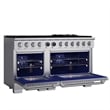 60 in. 7.9 cu. ft. Dual Fuel Range for Propane Gas  + Wall Mount Range Hood