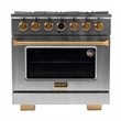 36 in. 5.2 cu. ft.  Fuel Range for Propane Gas + Under Cabinet Range Hood