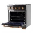 Gemstone 30 in. 4.2 cu.  Propane Gas in Titanium SS + Wall Mount Range Hood