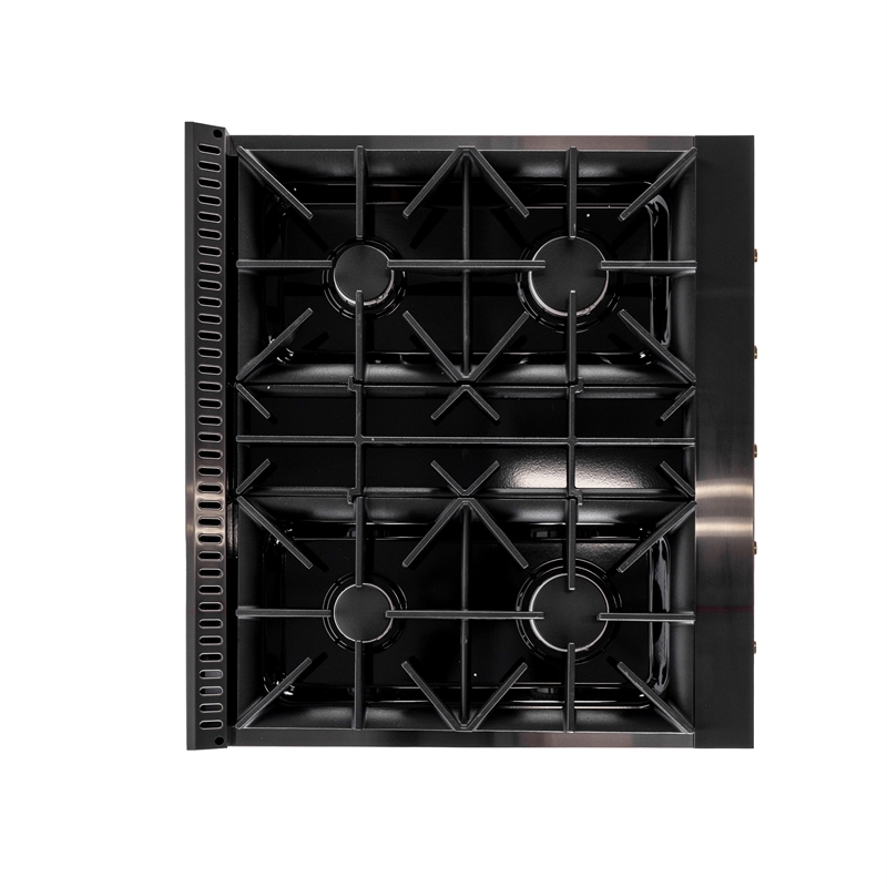 Gemstone 30 in. 4.2 cu.  Propane Gas in Titanium SS + Wall Mount Range Hood