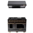 48 in Dual Fuel Range for Natural Gas in Titanium SS + Under Cabinet Range Hood