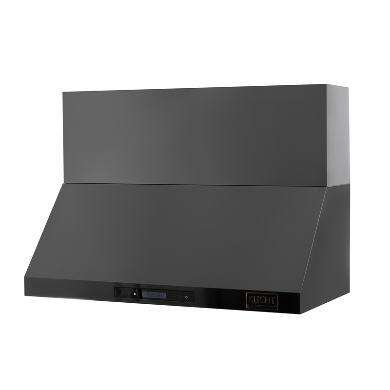 48 in. Dual Fuel Range for Propane Gas in Titanium SS + Wall Mount Range Hood