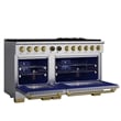 Dual Fuel Range for Natural Gas in Stainless Steel Gold Under Cabinet Range Hood