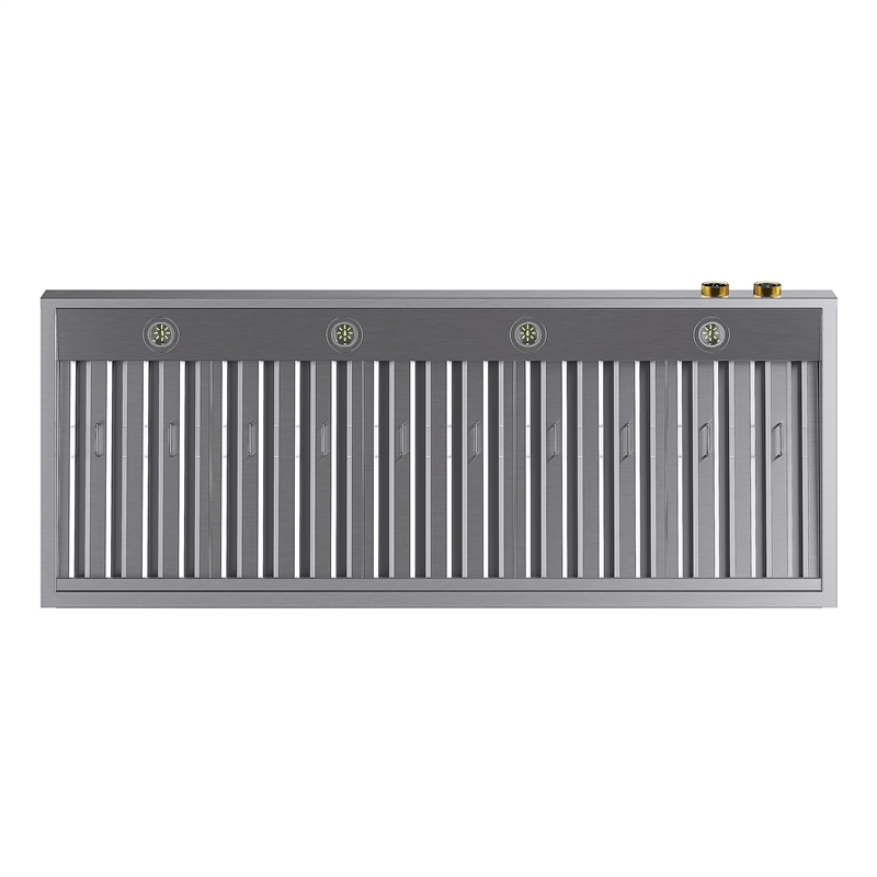 Dual Fuel Range for Natural Gas in Stainless Steel  Gold Wall Mount Range Hood