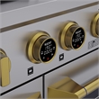 Dual Fuel Range for Natural Gas in Stainless Steel  Gold Wall Mount Range Hood