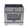 36 in. 5.2 cu. ft. Dual Fuel Range for Propane Gas + Under Cabinet Range Hood