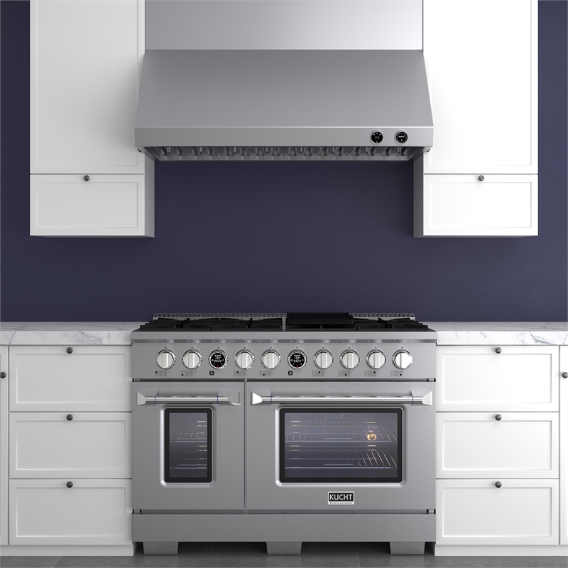 48 in. 6.7 cu. ft.  Dual Fuel Range for Natural Gas  + Under Cabinet Range Hood.