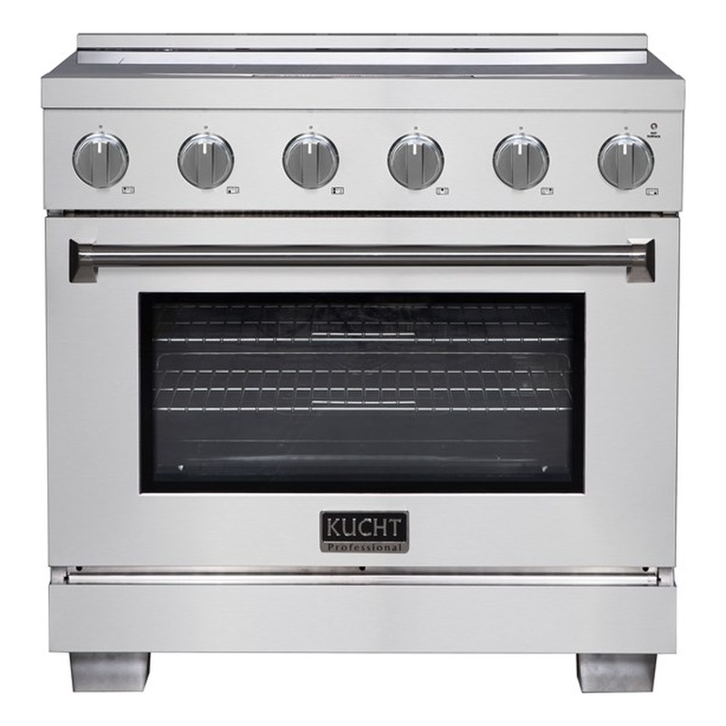 36 Inch Induction Range in Stainless Steel with 5 Elements and Bridge Zone