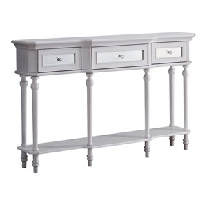 pilaster designs phoenix contemporary wood storage console table in white