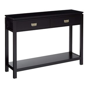 pilaster designs adelaide 2-drawer wood storage console table in black