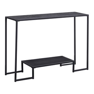 pilaster designs stamos modern metal console sofa display table in black