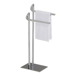 pilaster designs cooney stainless steel bathroom towel rack w/ 2 bars in chrome