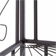 Pilaster Designs Tedor 4-tier Metal Freestanding Kitchen Bakers Rack in Black