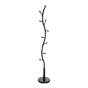 pilaster designs abbot 9-hook metal twiggy coat and hat rack stand in black